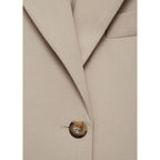 Structured Straight Blazer - Beige