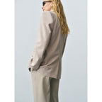 Structured Straight Blazer - Beige