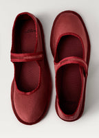Ballerines En Velours Détail Boucle