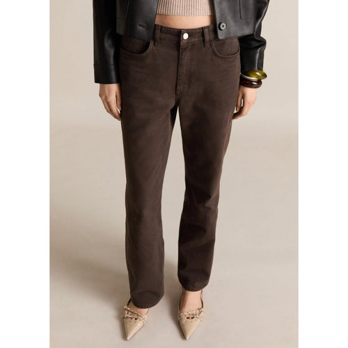 Jean Droit Taille Haute - Chocolate