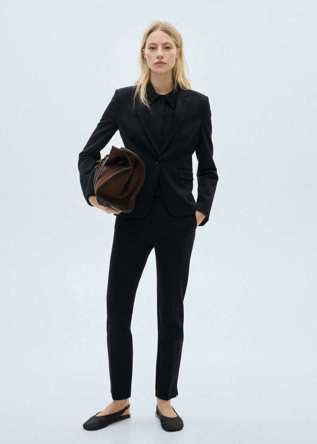 Blazer Suit with Pockets - Black