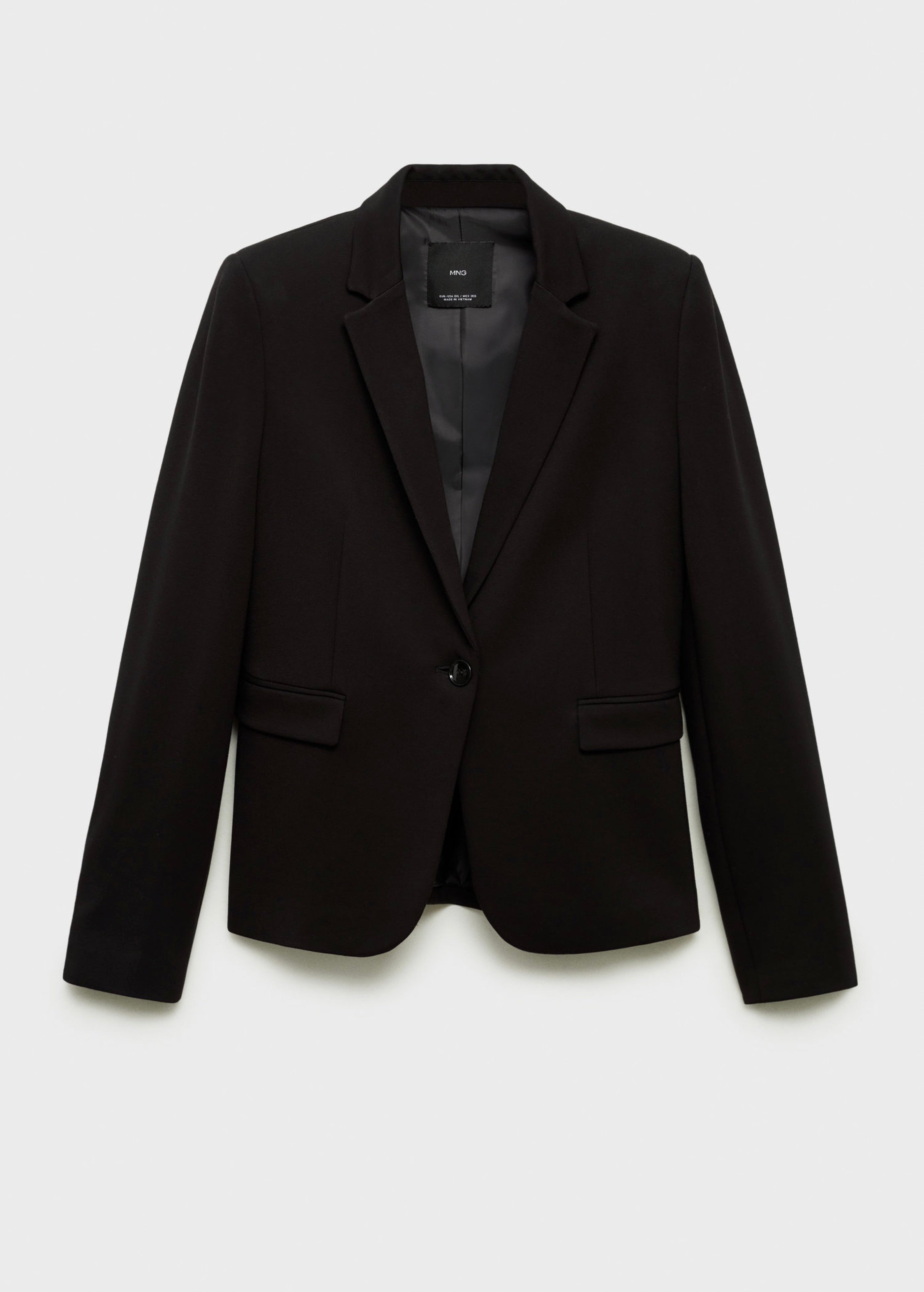 Blazer Suit with Pockets - Black