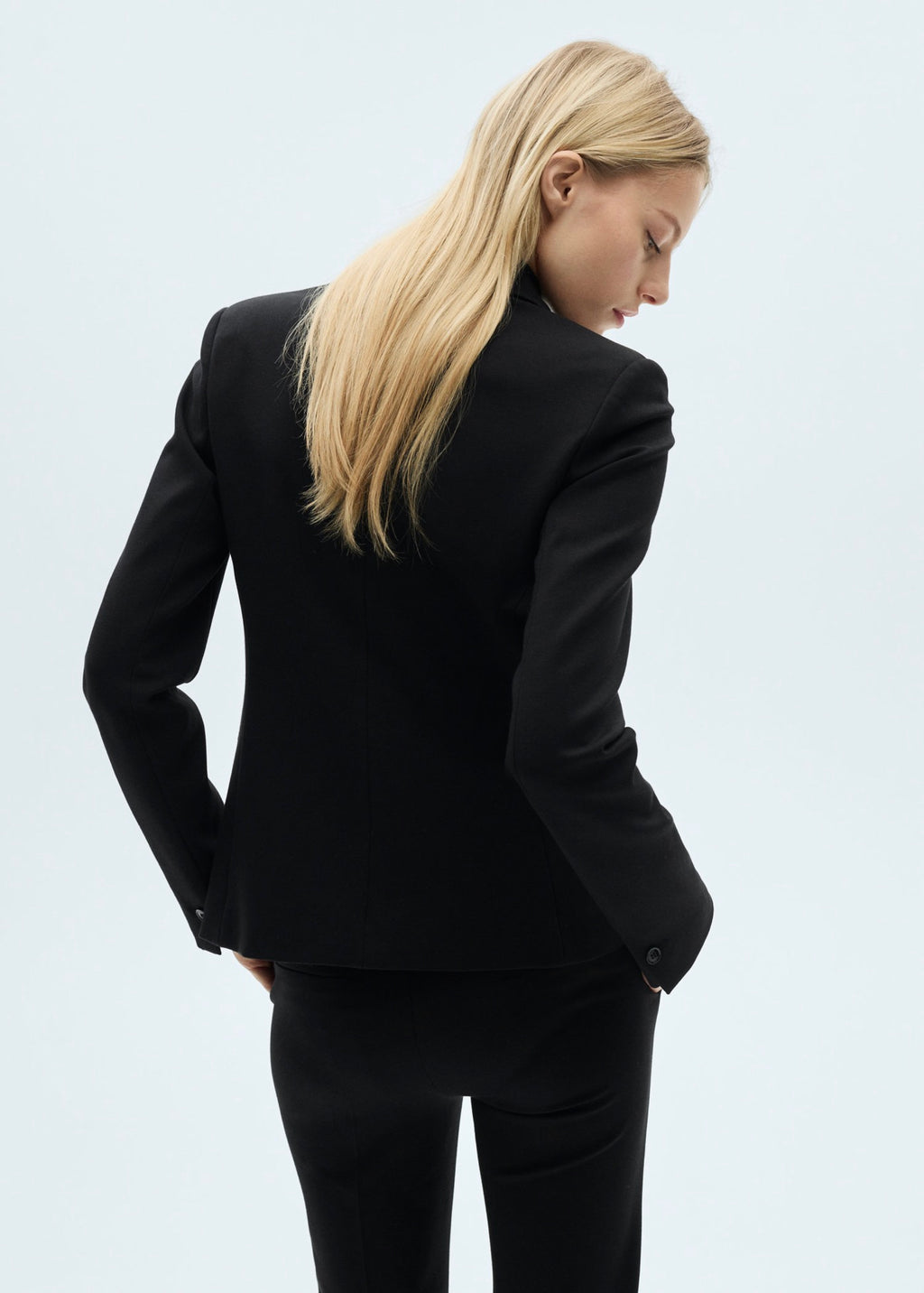 Blazer Suit with Pockets - Black