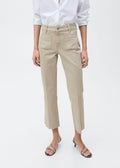 Jean Flare Crop Pockets - Pastel Green