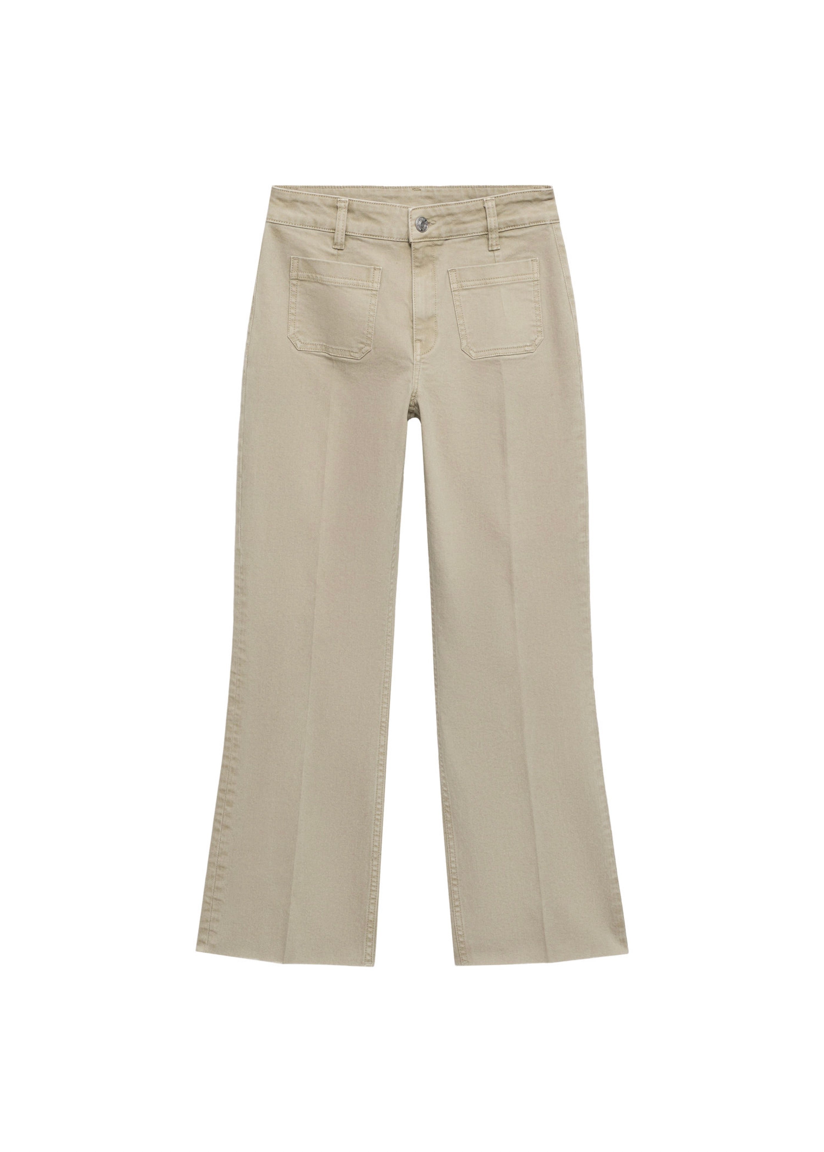 Jean Flare Crop Pockets - Pastel Green
