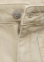 Jean Flare Crop Pockets - Pastel Green