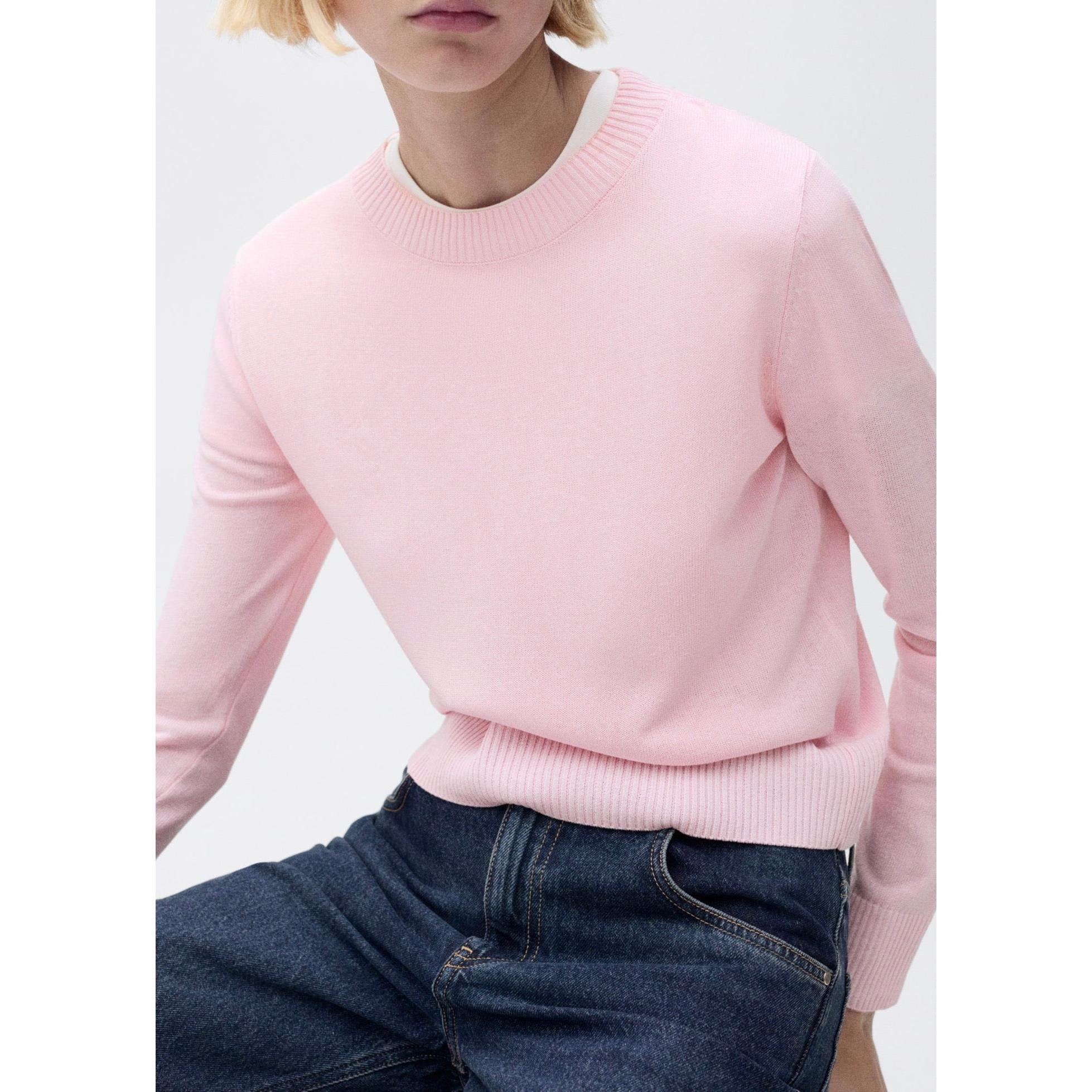 Jersey de Punto de Mezcla de Lino - Pink