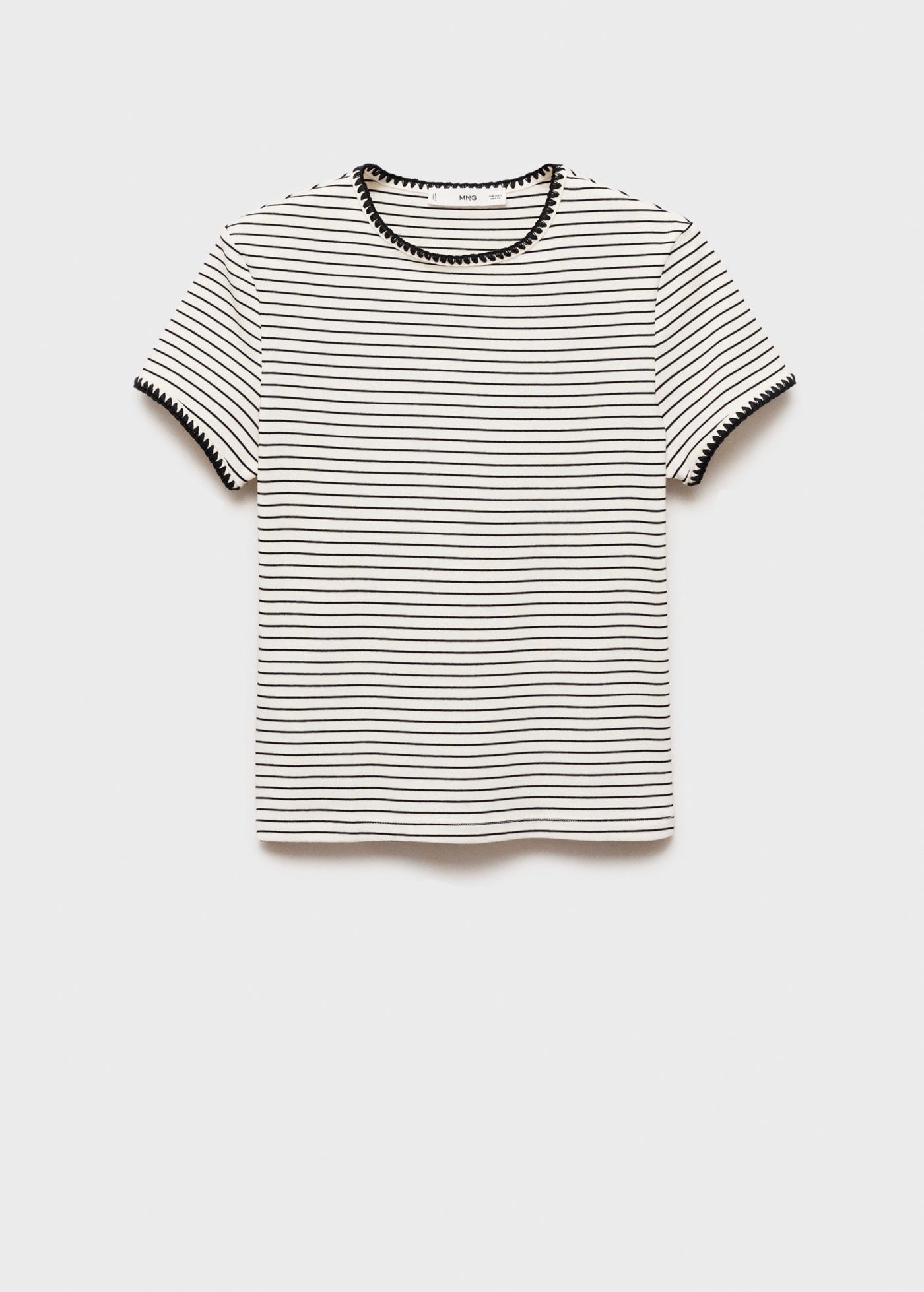 T-Shirt Coton Liserés Contrastants