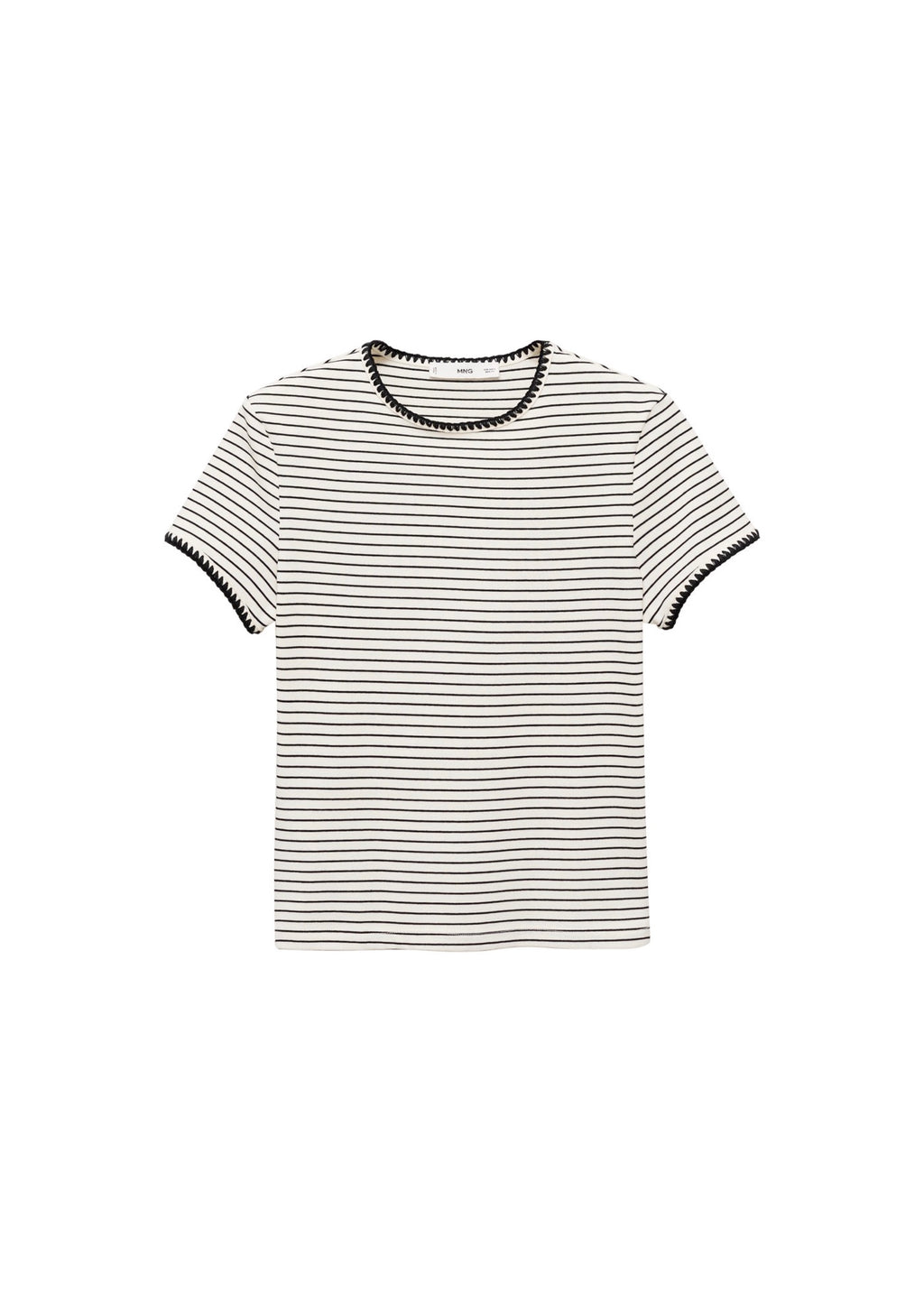 T-Shirt Coton Liserés Contrastants