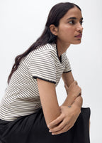 T-Shirt Coton Liserés Contrastants