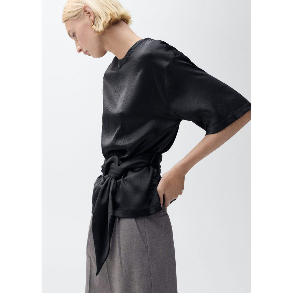 Chemisier Satin Ceinture