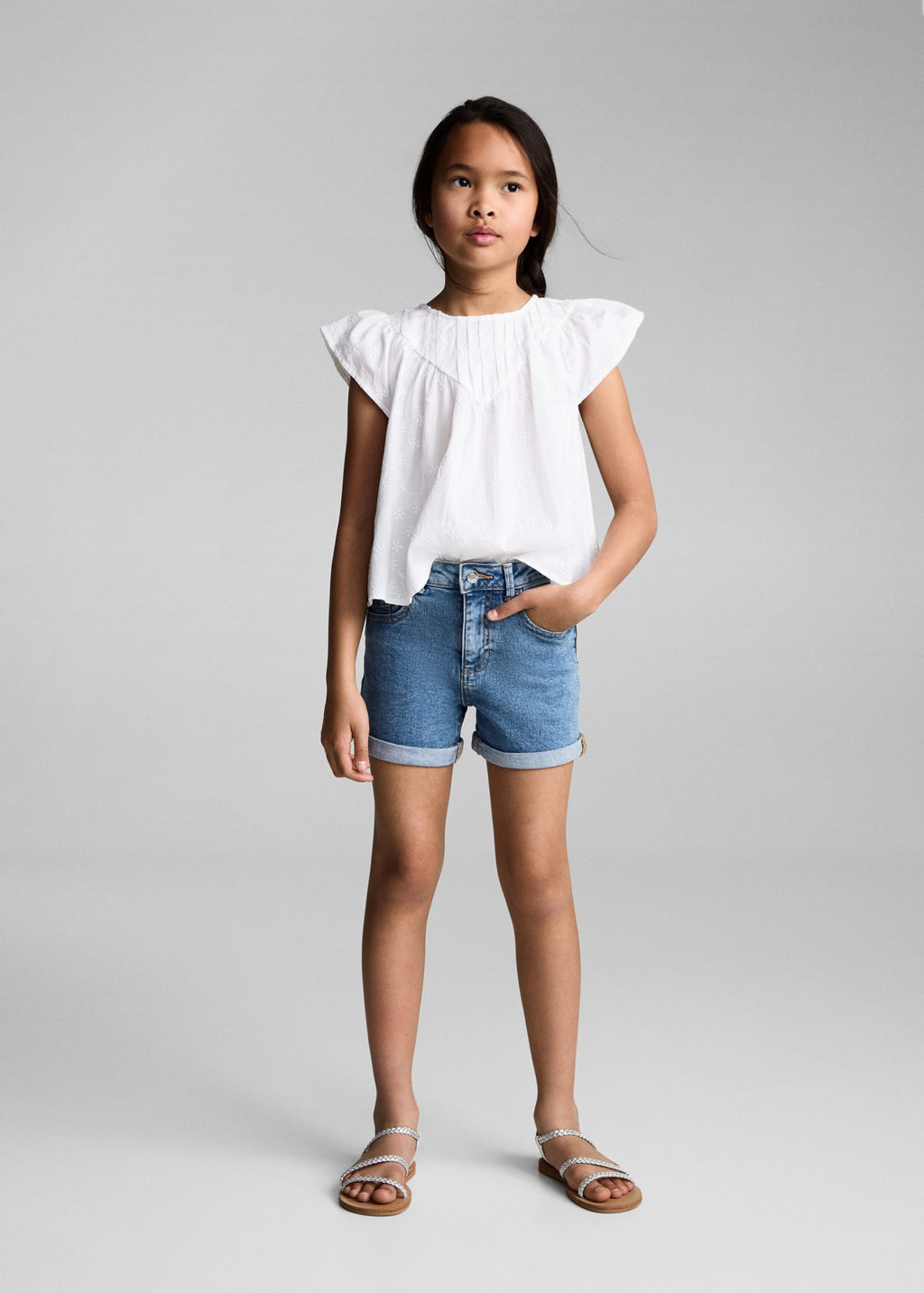 Short Chip Bleu Moyen - Fille