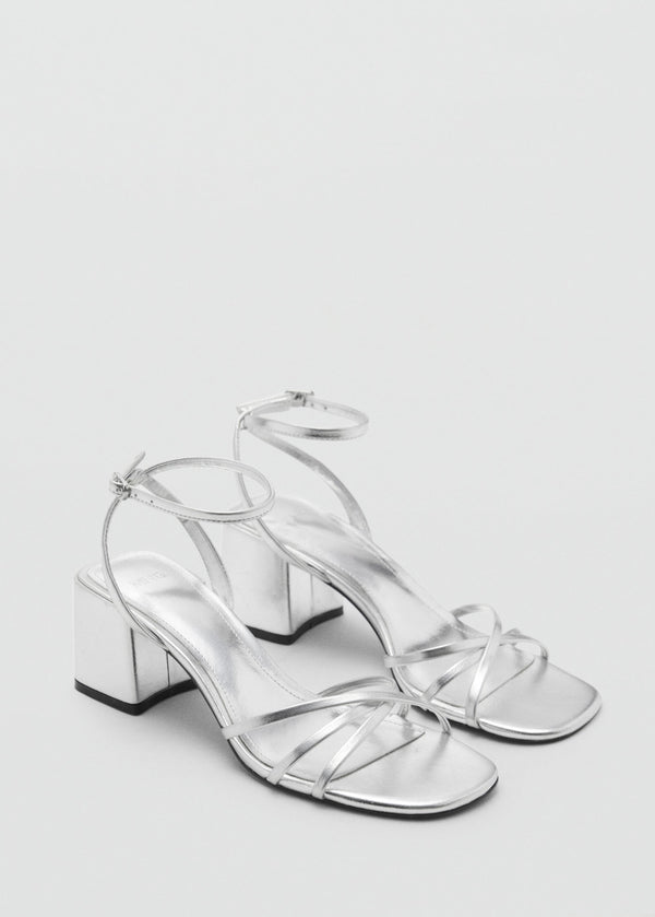 Heeled Sandal With Crossed Straps