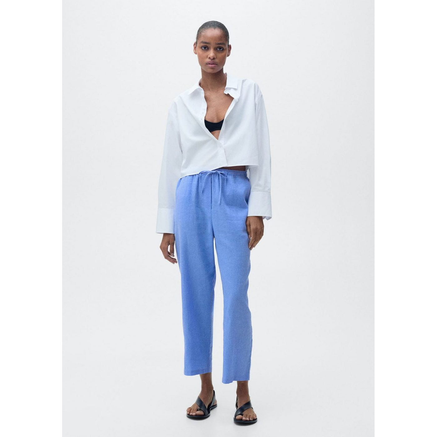 Pantalon Linen - Bleu