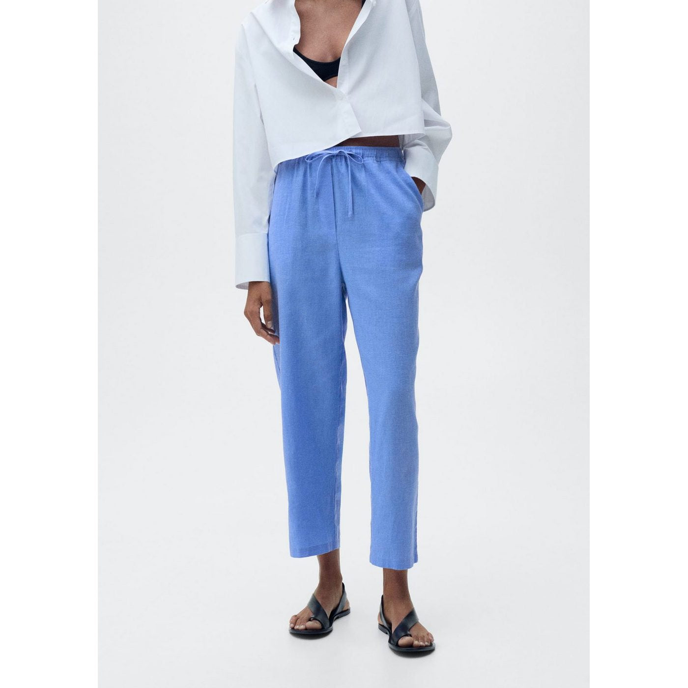 Pantalon Linen - Bleu