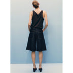 Bermuda Jorts Denim de Tiro Alto