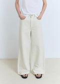 Normal Waist Wideleg Jeans - Pastel Green