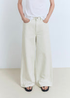 Normal Waist Wideleg Jeans - Pastel Green