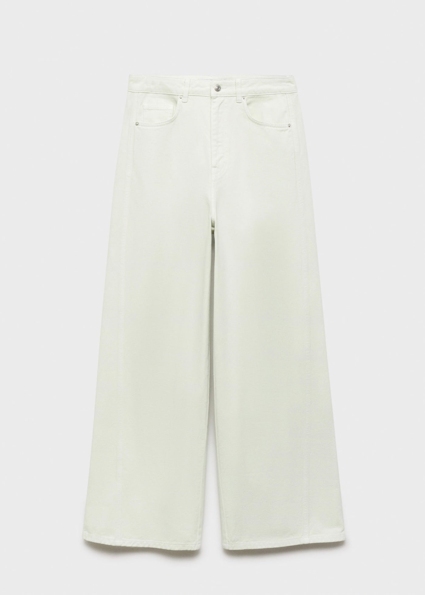 Normal Waist Wideleg Jeans - Pastel Green