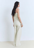 Normal Waist Wideleg Jeans - Pastel Green
