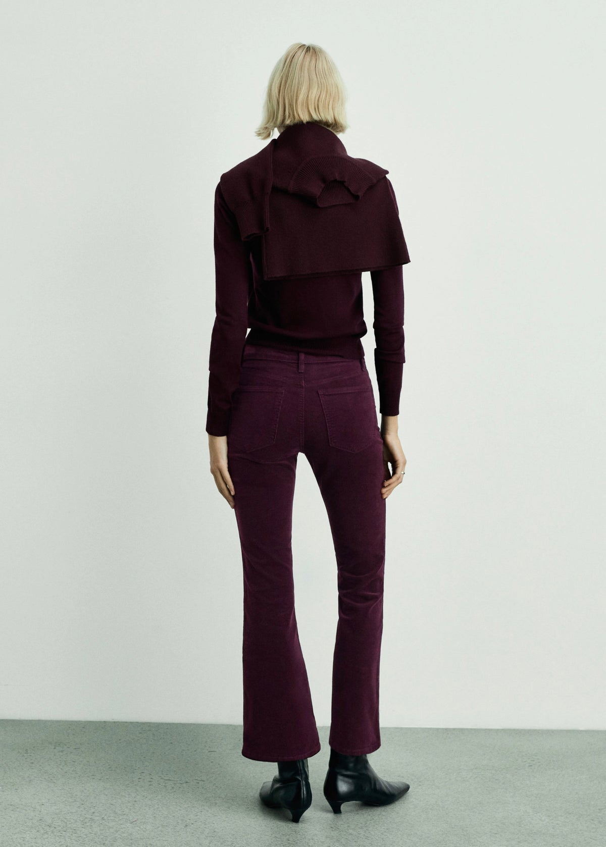Sienna Cropped Flared Corduroy Trousers