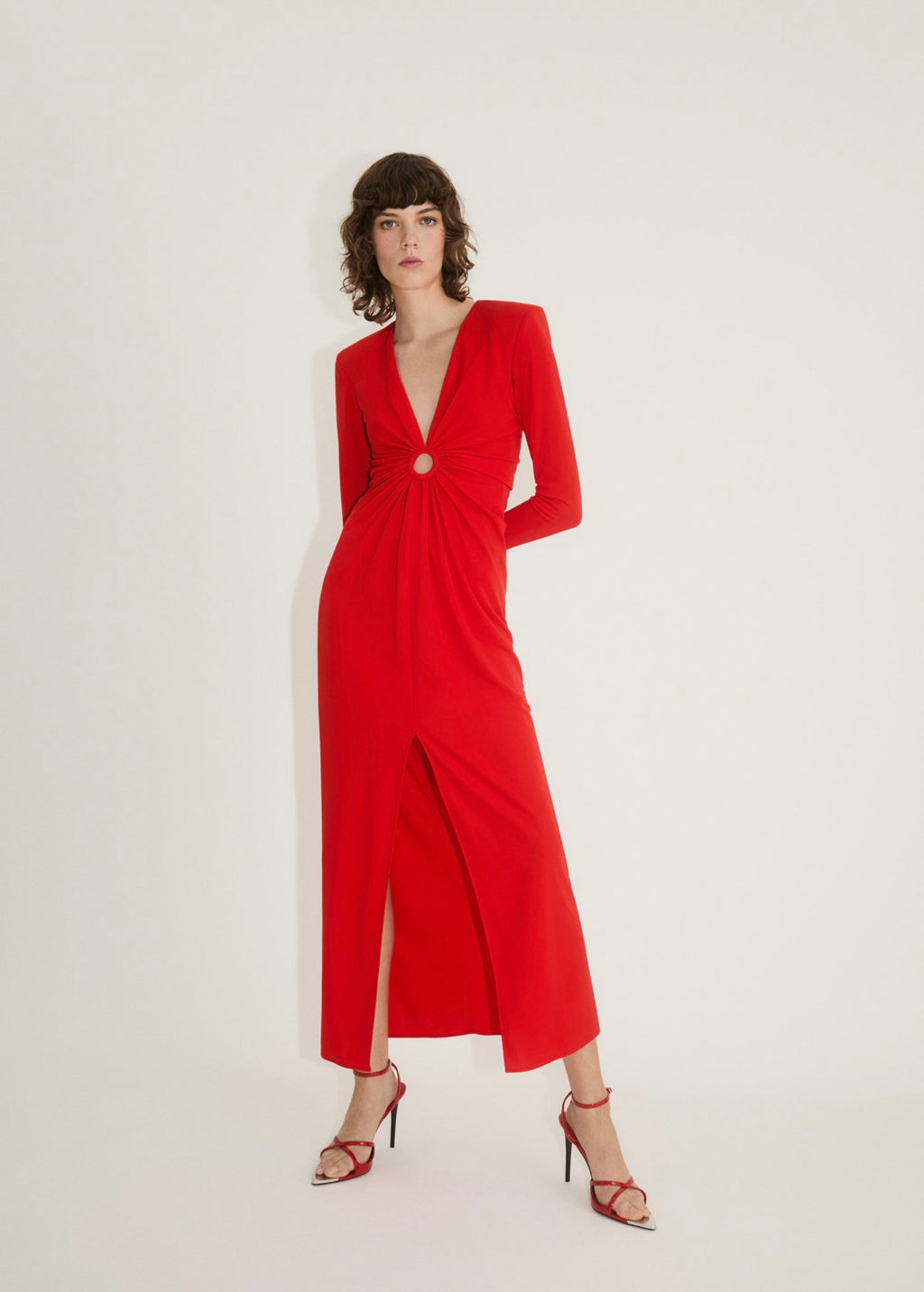 Robe Froncée Anneau Ouverture