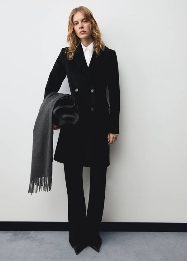 Cappotto midi in lana doppiopetto