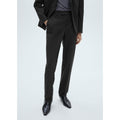 Pinstripe Suit Trousers - Dark Heather Gray