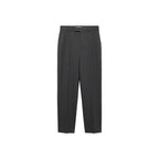 Pinstripe Suit Trousers - Dark Heather Gray
