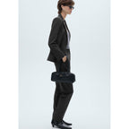 Pinstripe Suit Trousers - Dark Heather Gray