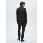 Pinstripe Suit Trousers - Dark Heather Gray