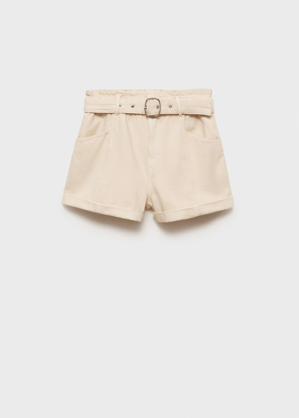 Shorts Paperbag Avec Ourlet Retroussé Et Ceinture