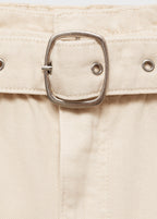 Shorts Paperbag Avec Ourlet Retroussé Et Ceinture