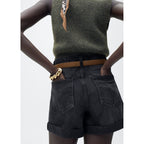 Short Mom - Denim Noir