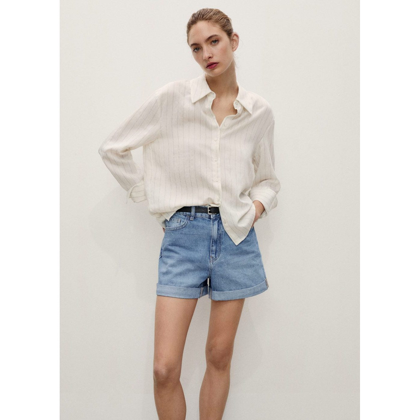 Short Mom - Bleu Moyen