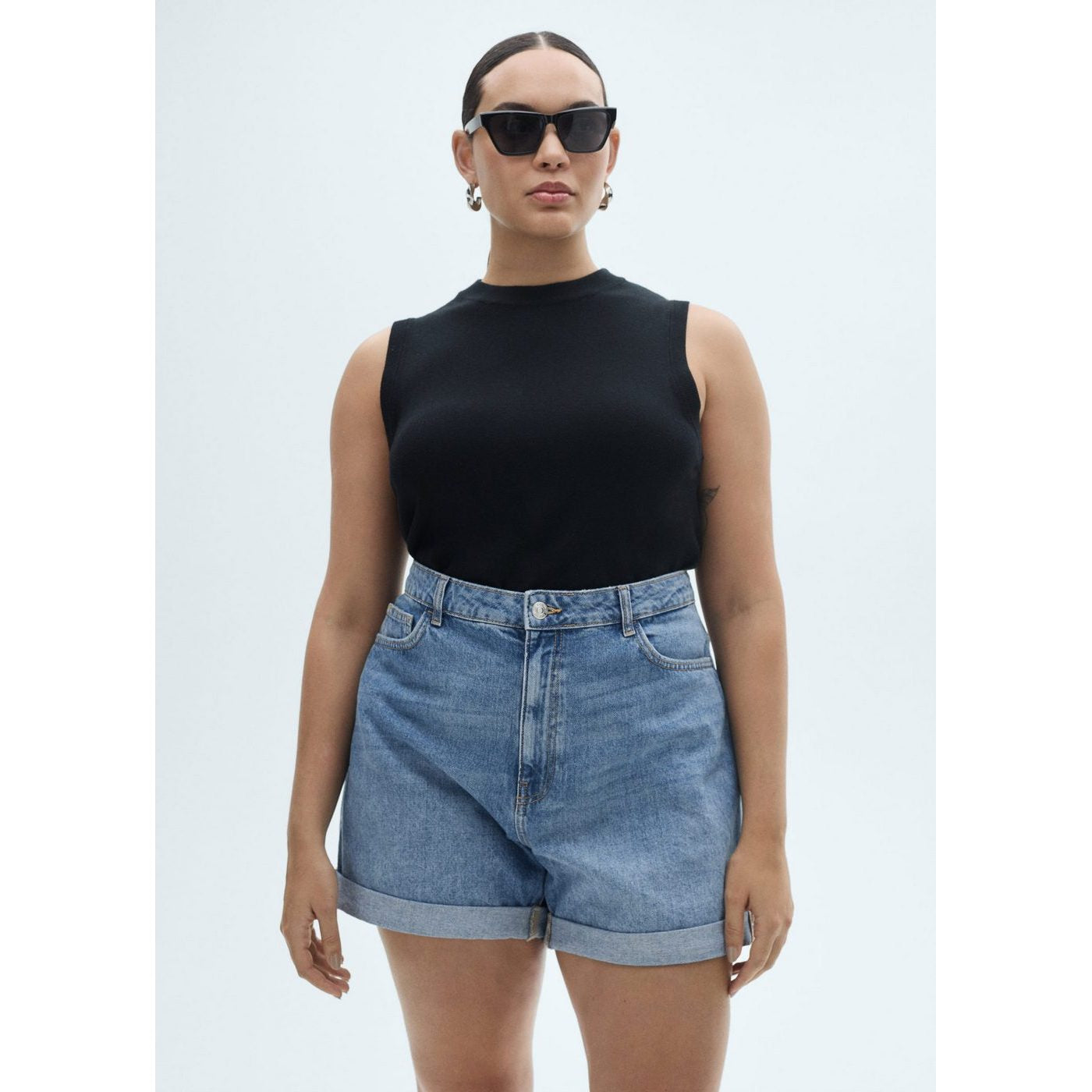 Short Mom - Bleu Moyen