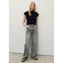 Jean Danila Wideleg Taille Haute - Denim Grey
