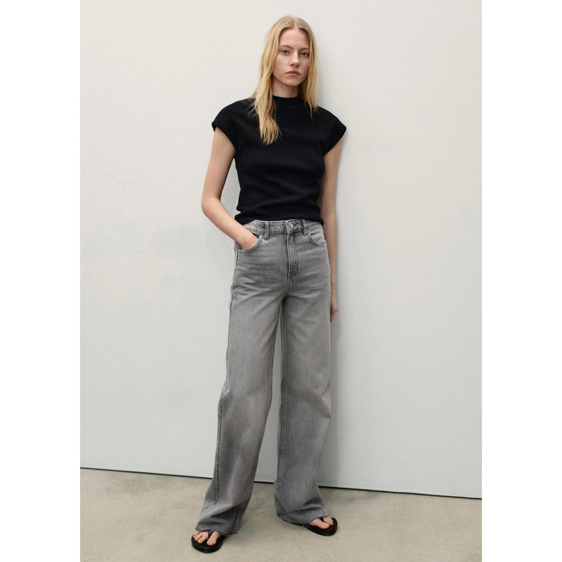 Jean Danila Wideleg Taille Haute - Denim Grey