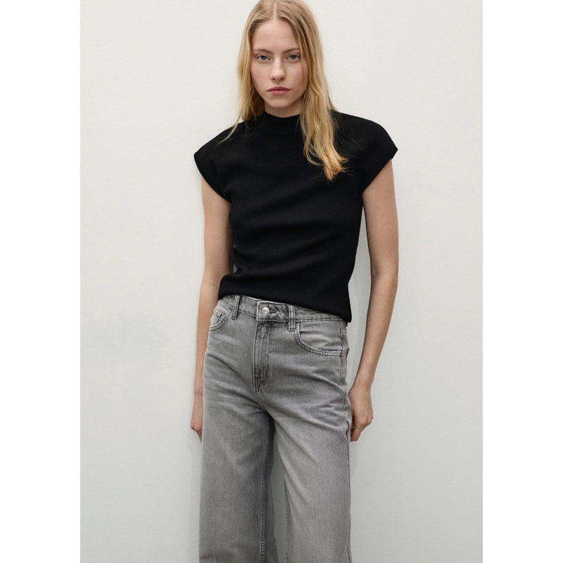 Jean Danila Wideleg Taille Haute - Denim Grey