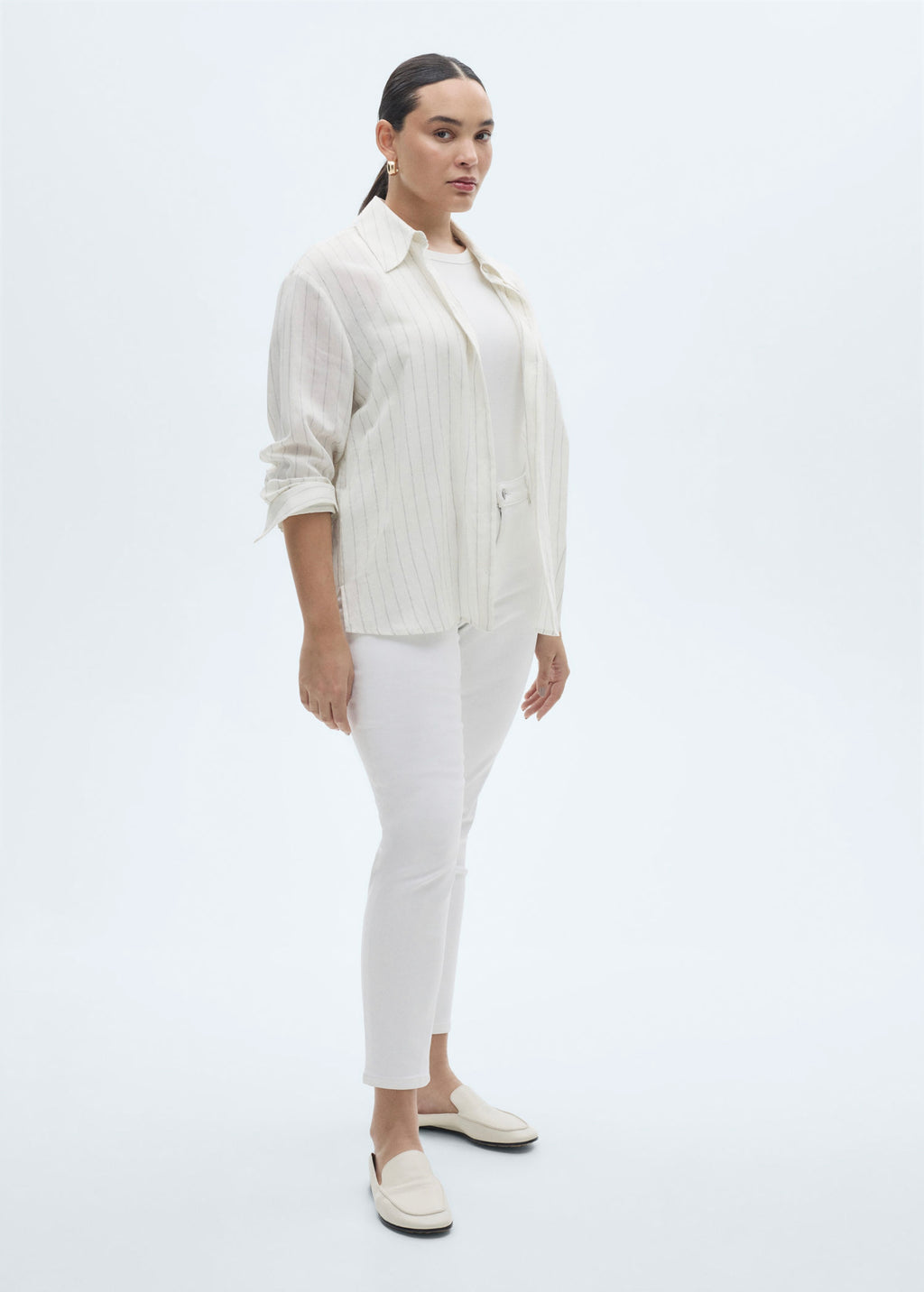 Jean Skinny Taille Normale - White
