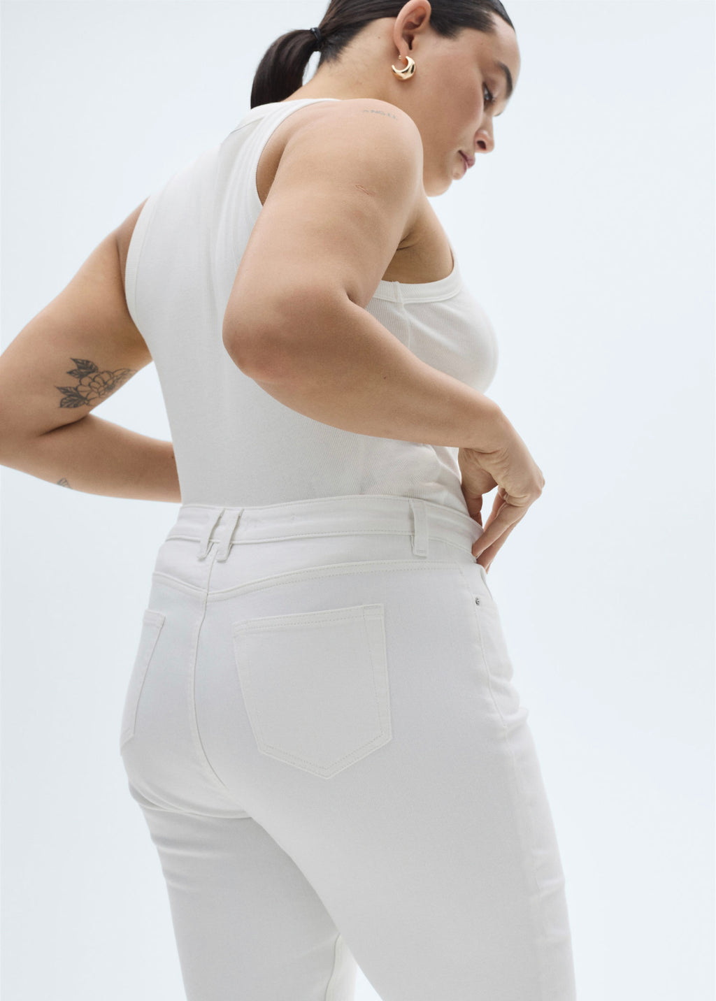 Jean Skinny Taille Normale - White