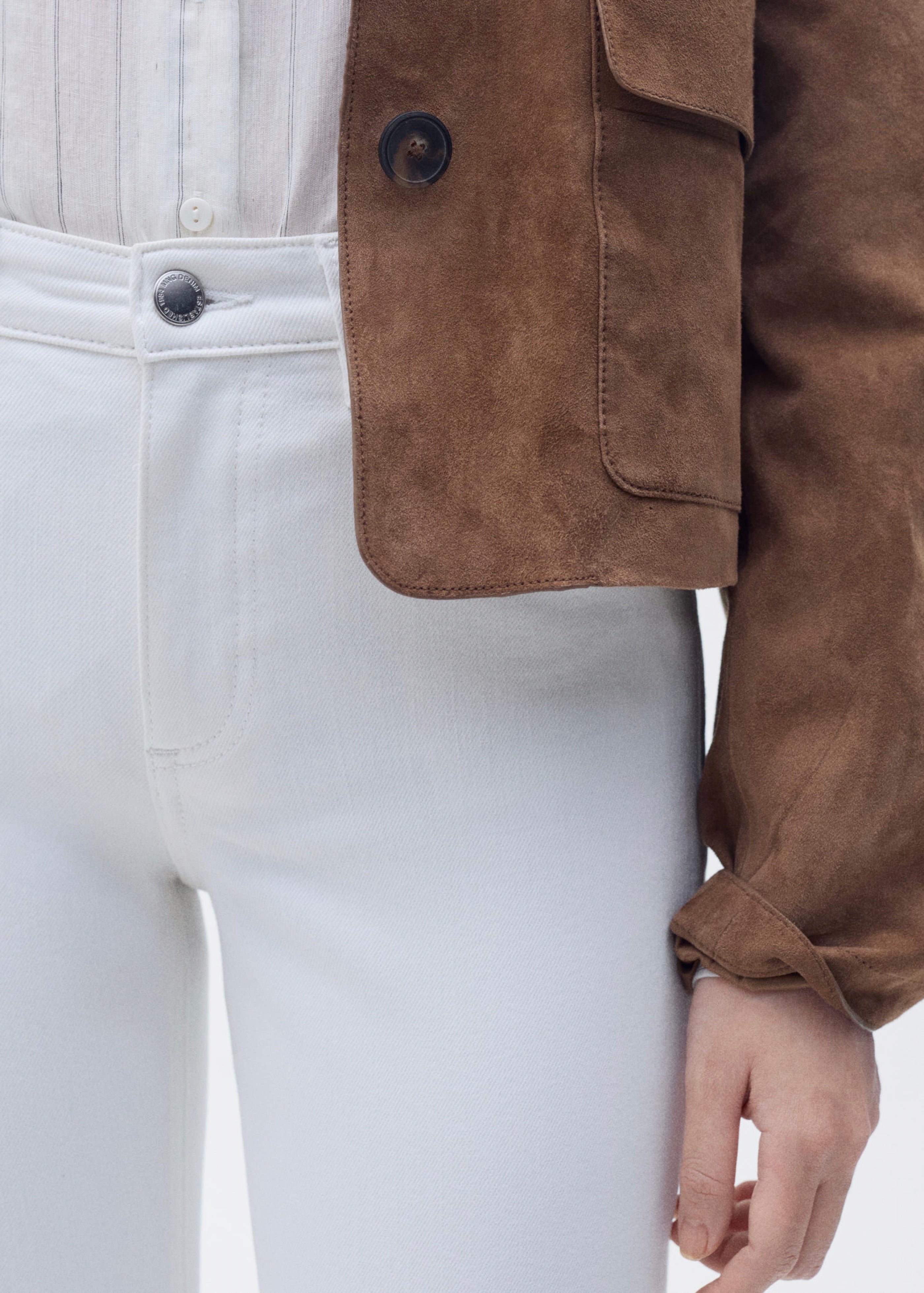 Jean Skinny Taille Normale - White