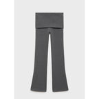 Pantalon Évasé Taille Retournée - Grey