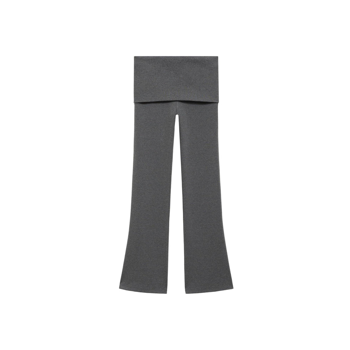 Pantalon Évasé Taille Retournée - Grey