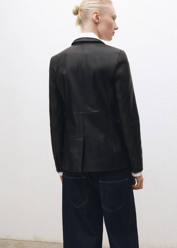 Blazer Cuir Boutons
