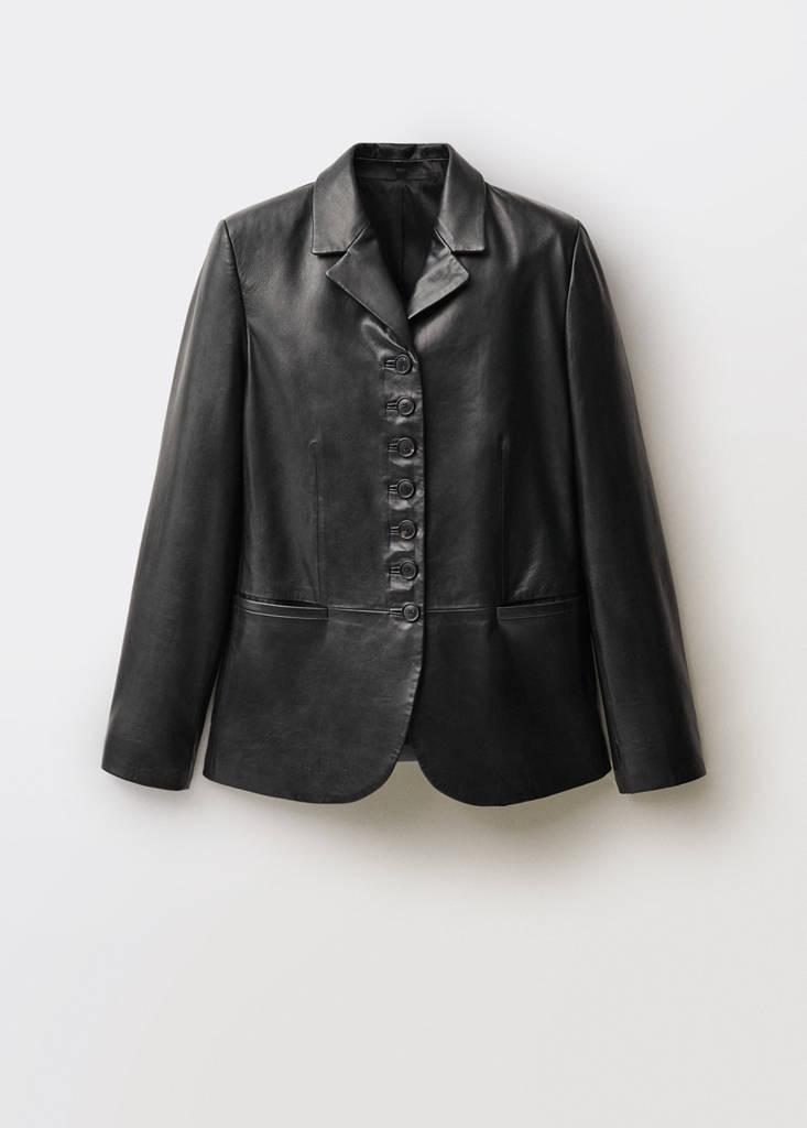 Blazer Cuir Boutons