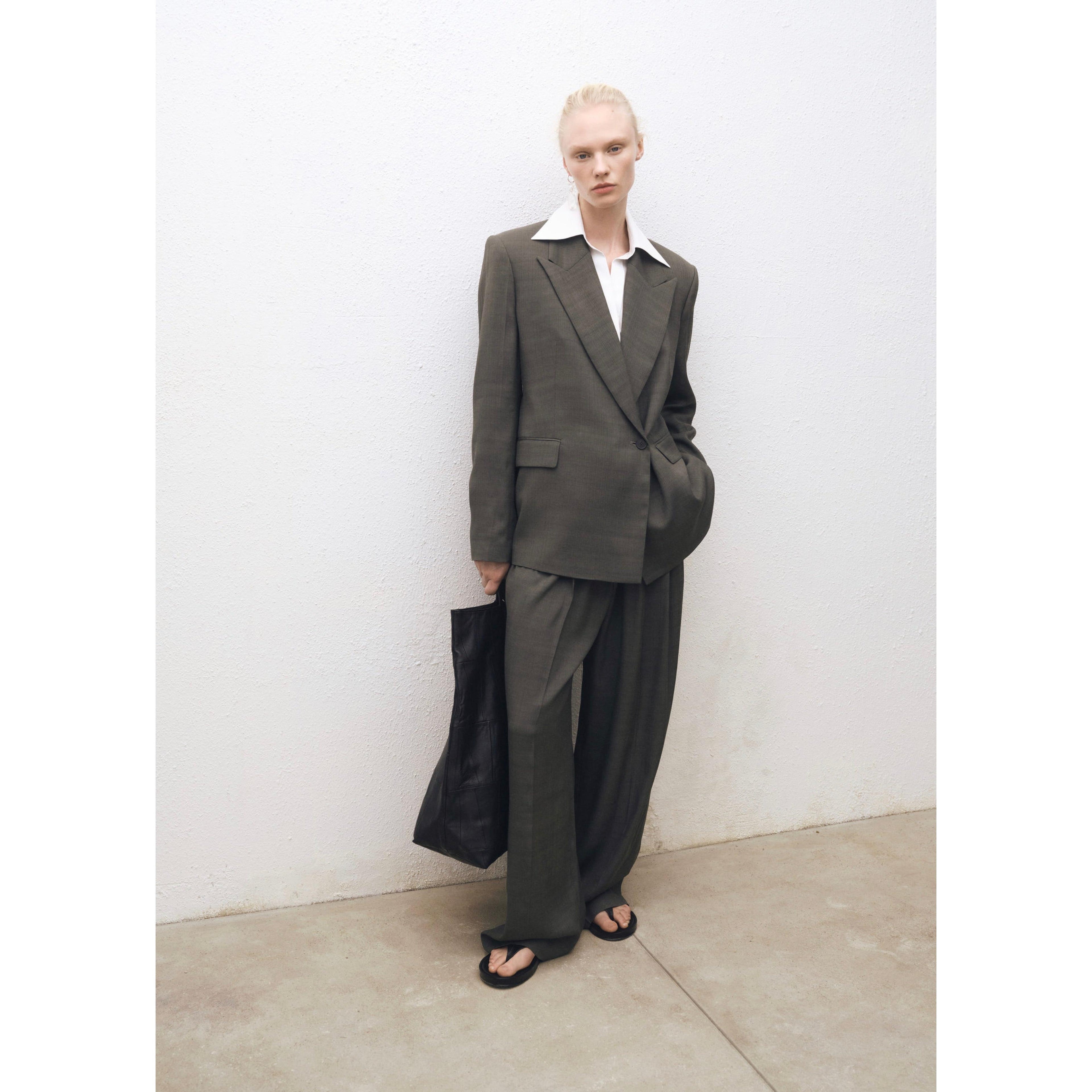 Veste Costume Oversize Croisée - Khaki