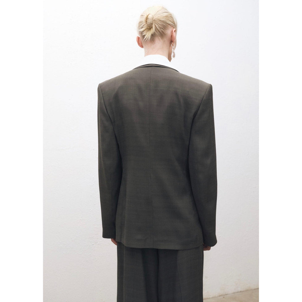 Veste Costume Oversize Croisée - Khaki