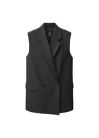 Gilet En Laine Mélangée Revers