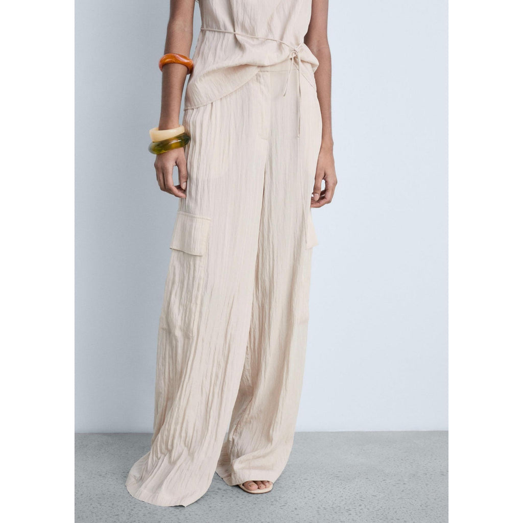 Textured Cargo Pants - Natural